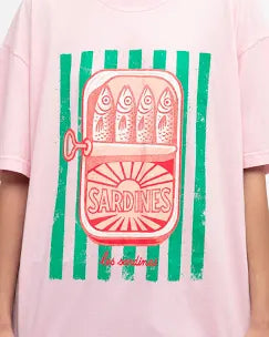Pink Sardines Tee-Paperheart