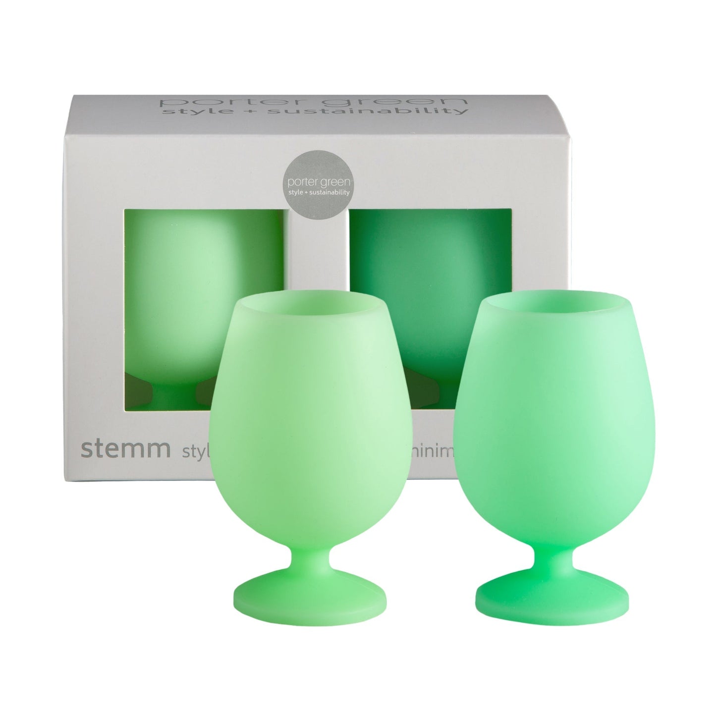 Silicone wine glass-Porter Green