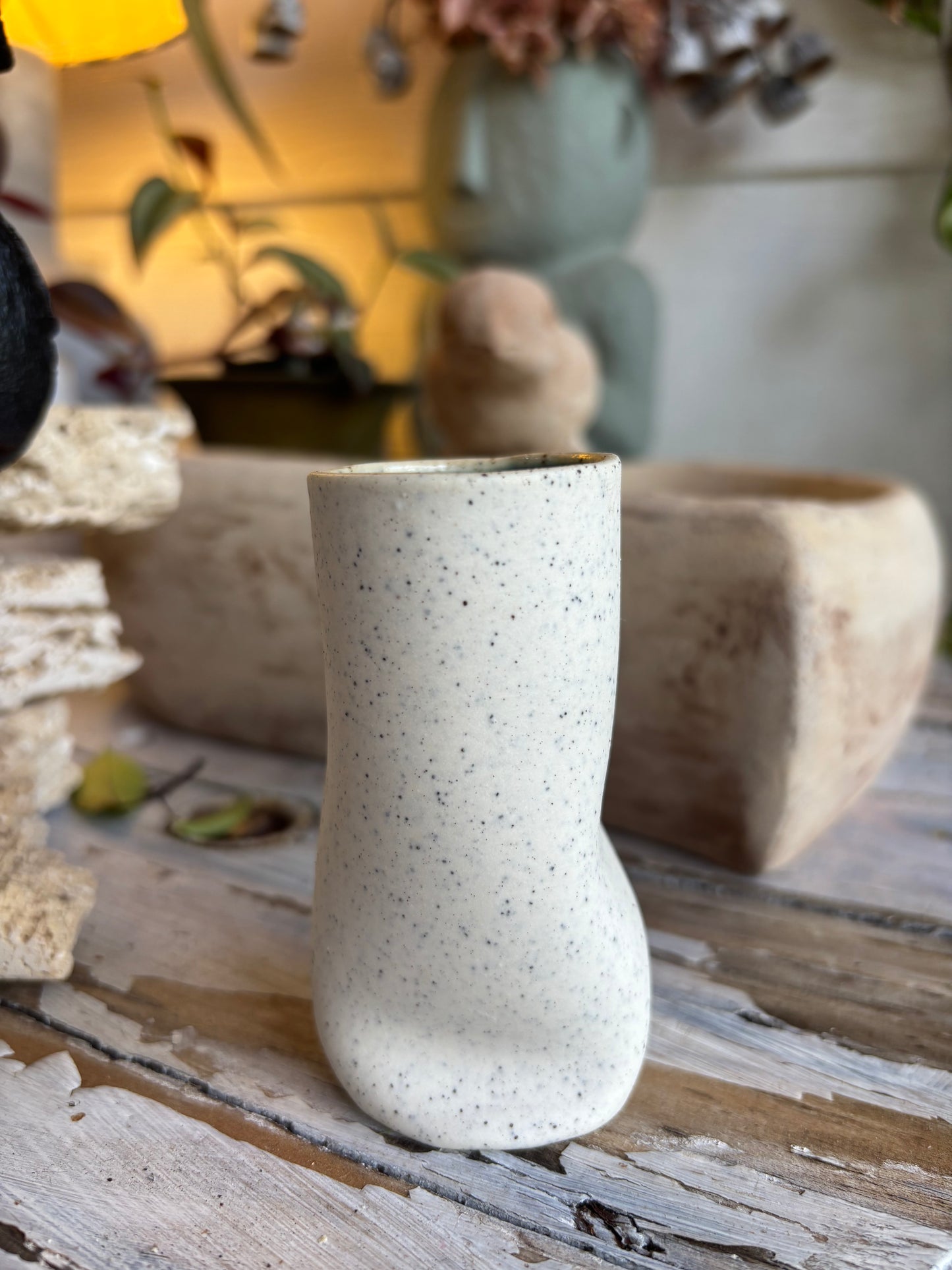 Speckled Bud Vase - Pottery (AC44)