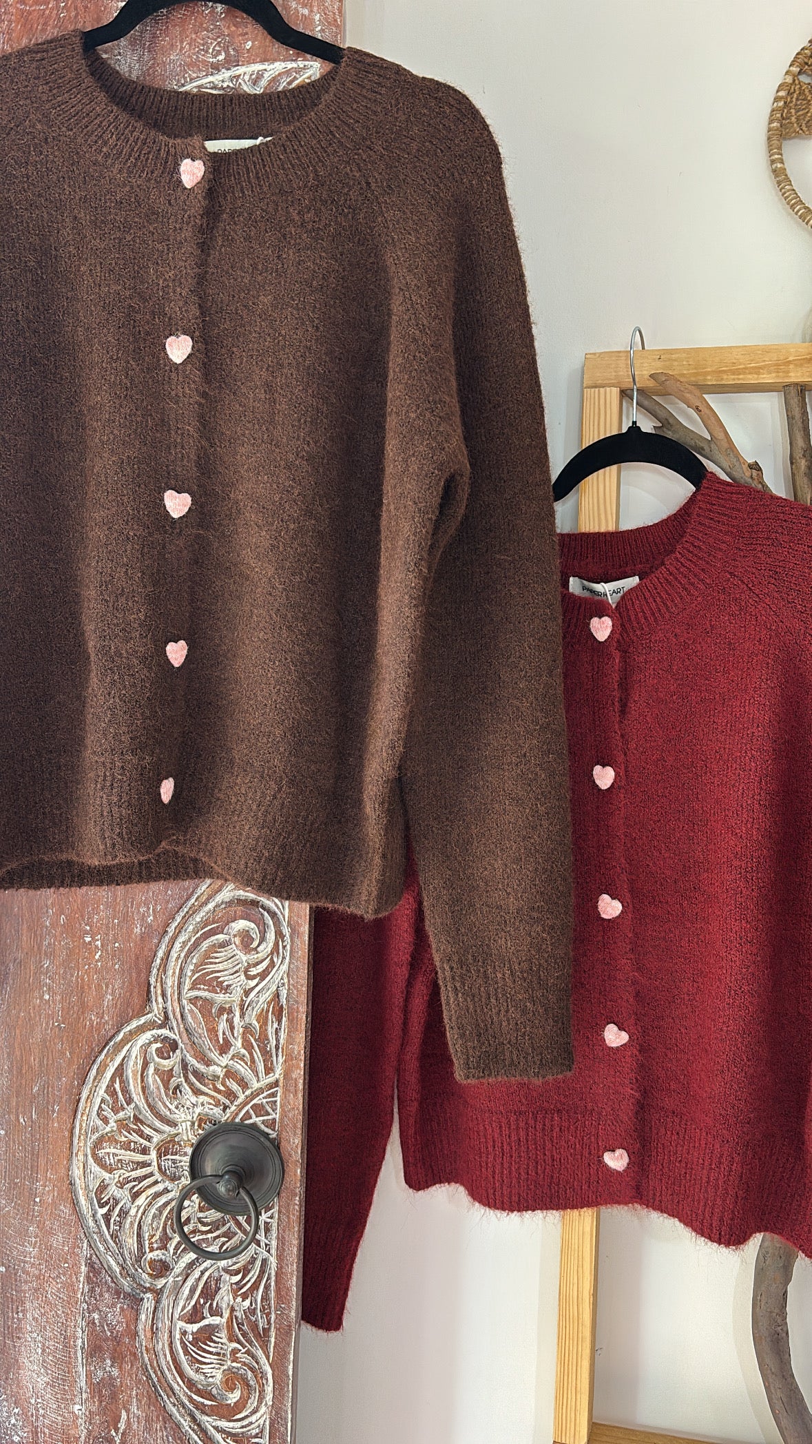 Teddy Knit Cardigan (Chocolate)