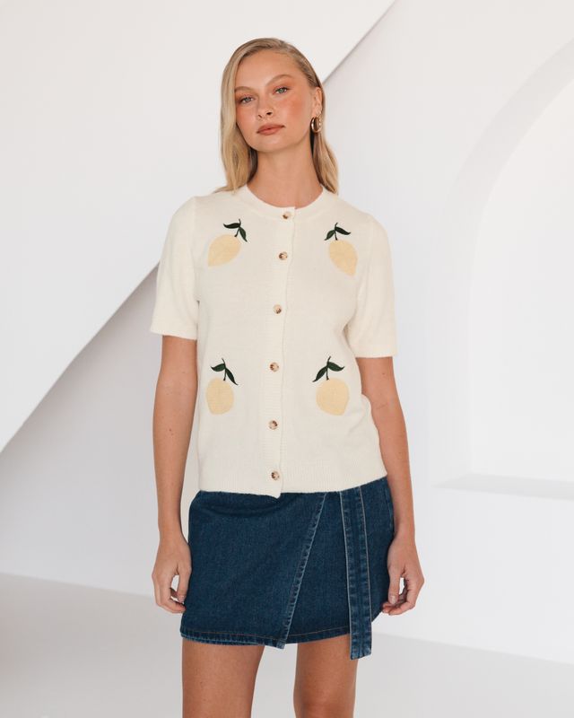 Cream Lemon Knit