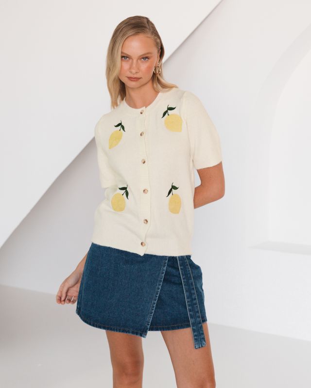 Cream Lemon Knit