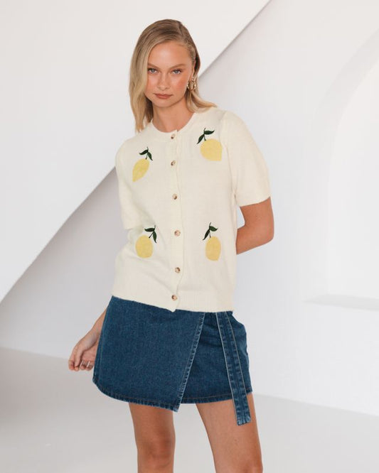 Cream Lemon Knit