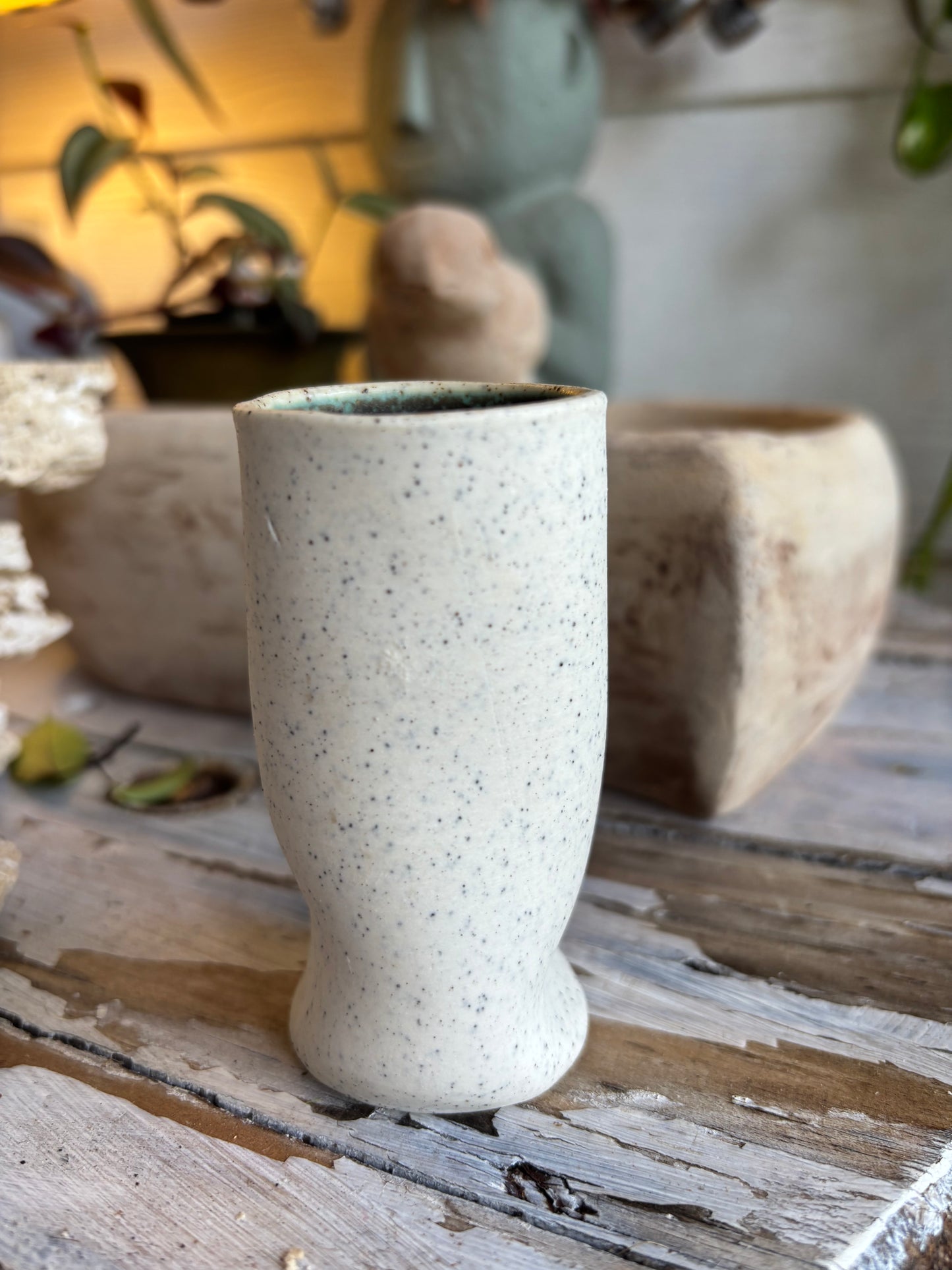 Speckled Bud Vase - Pottery (AC44)