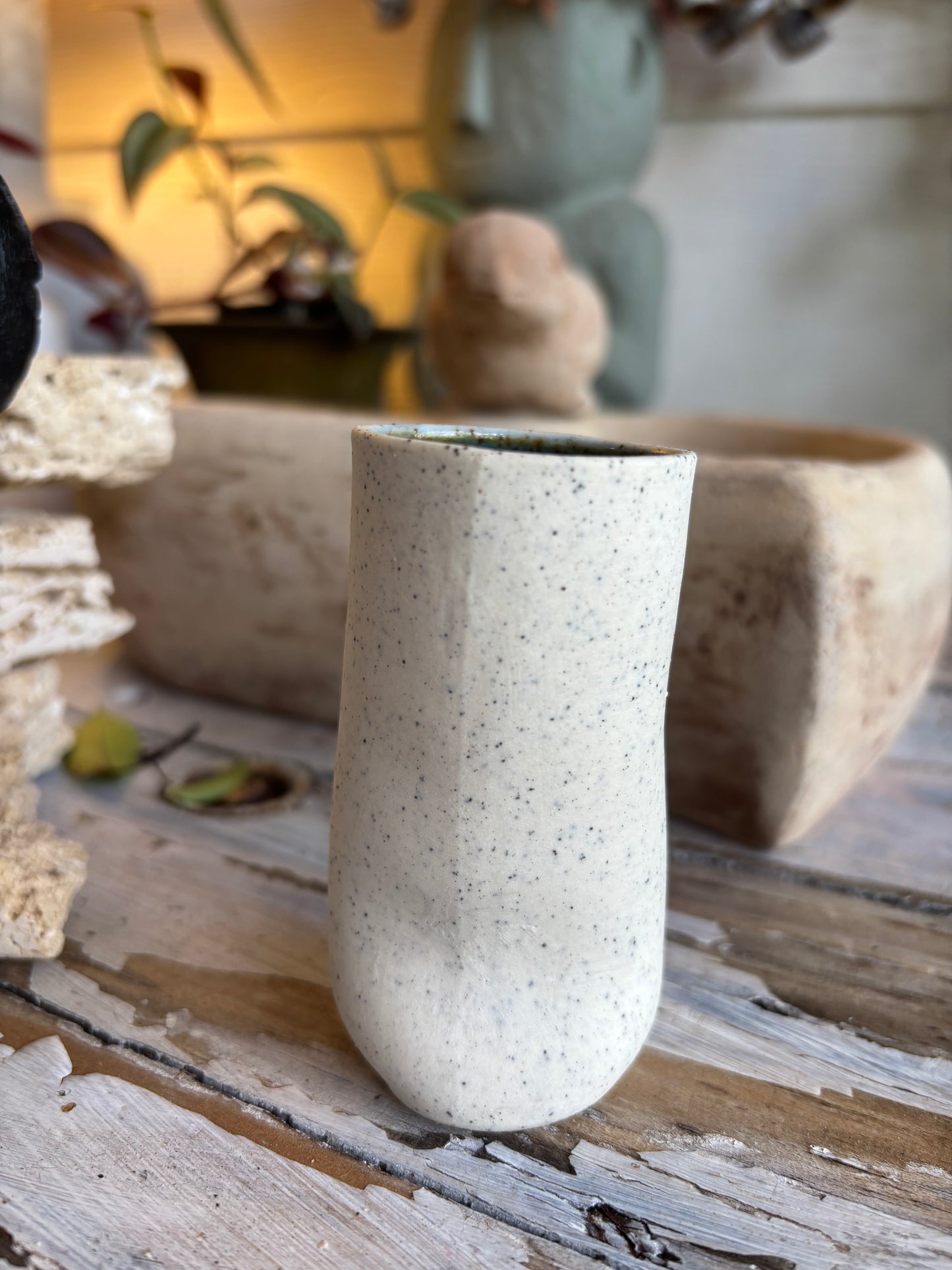Speckled Bud Vase - Pottery (AC42)
