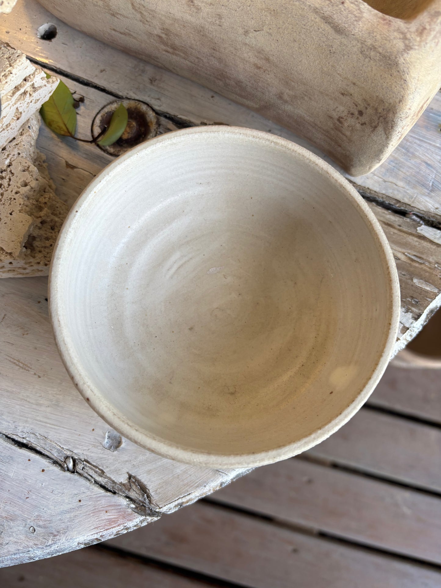 Sage and Cream Bowl - Pottery