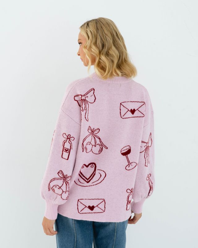 Love Note Knit (Pink and Red)