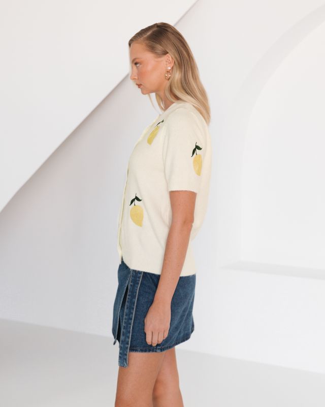 Cream Lemon Knit